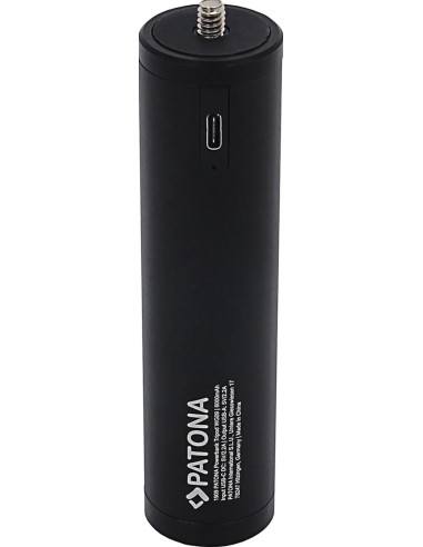Power Bank Handgrip 6000mAh USB for stands and selfiestick with 1/4 connection